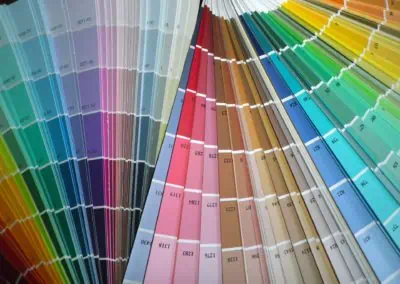 Paint colour swatches