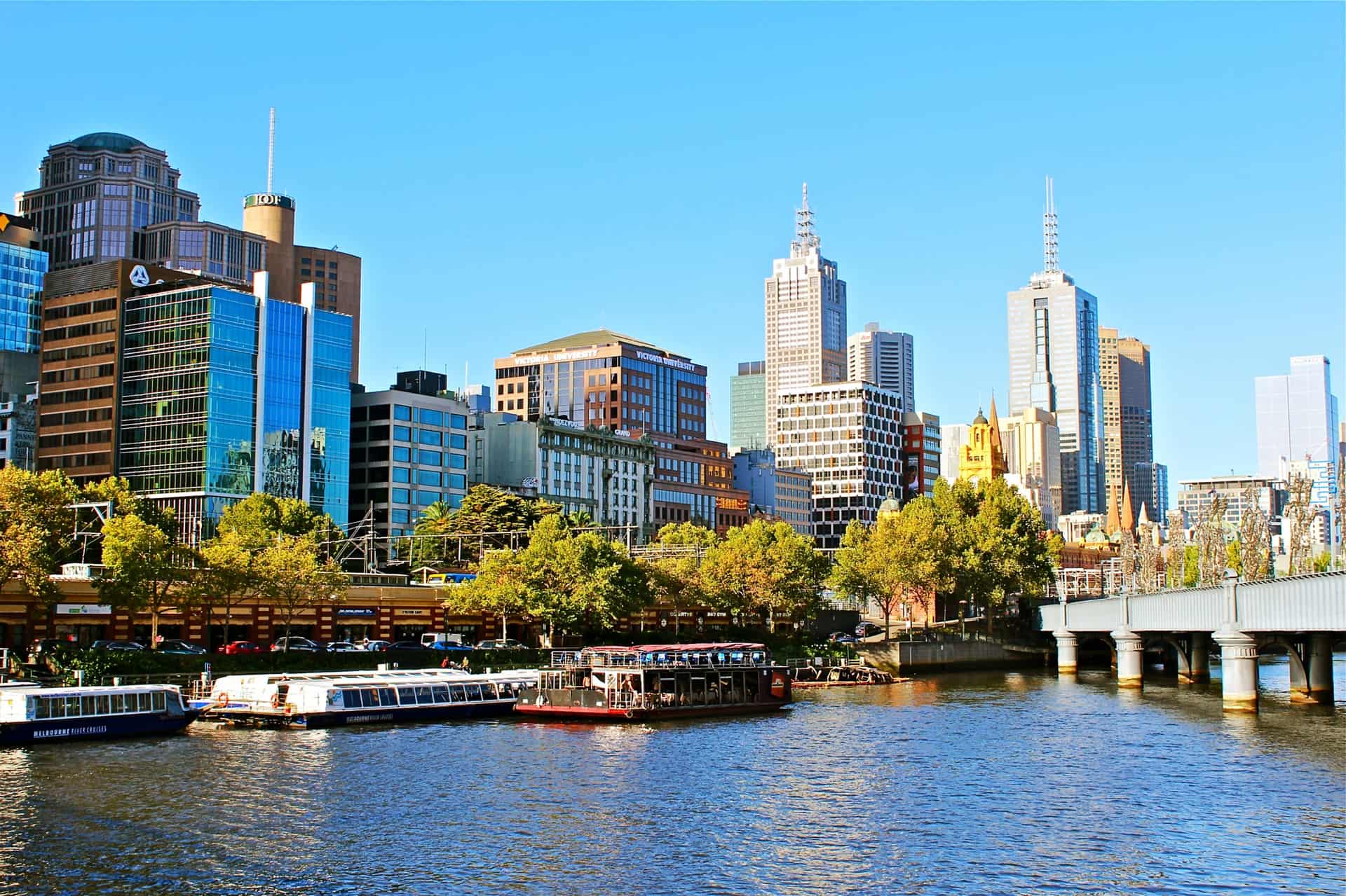 View of Melbourne cbd and yarra river