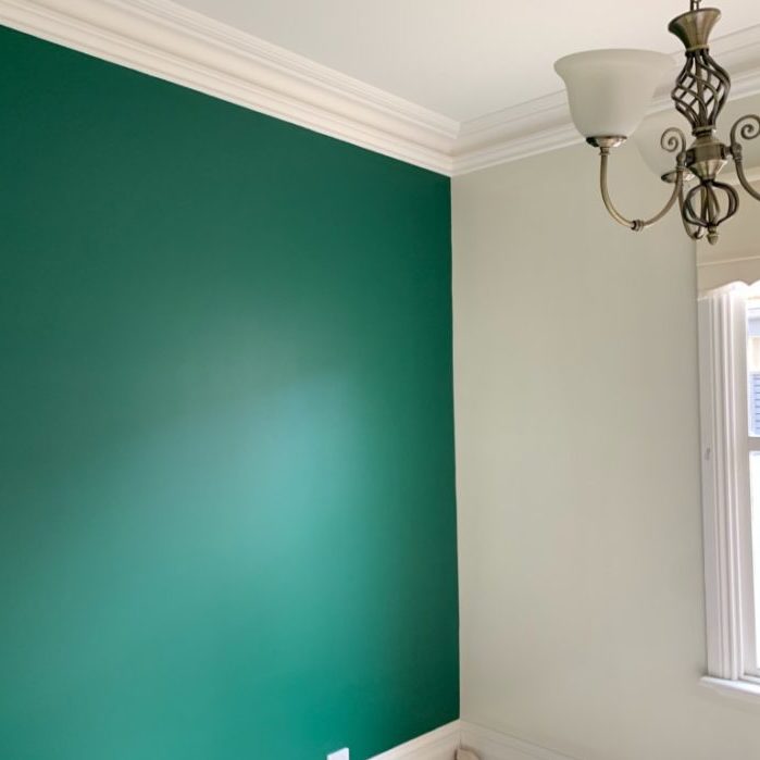 painting the walls of a house green feature wall