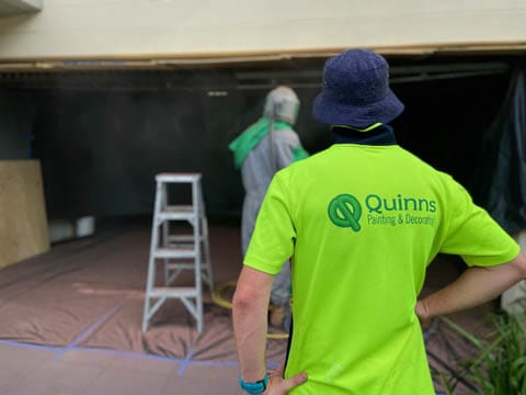 quinns painting members sandblasting and supervising